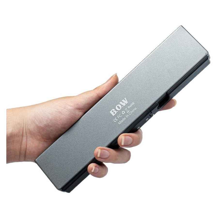 Ultra-Slim Foldable Bluetooth Keyboard - Wireless Rechargeable Travel Keyboard