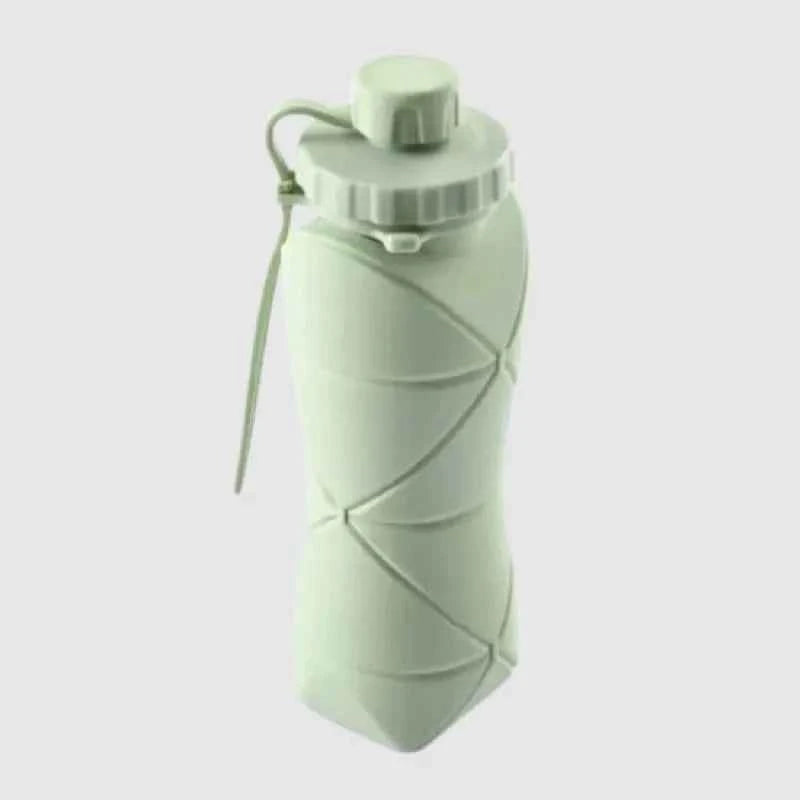 600ml Foldable Silicone Water Bottle – Reusable Leakproof Sports Bottle