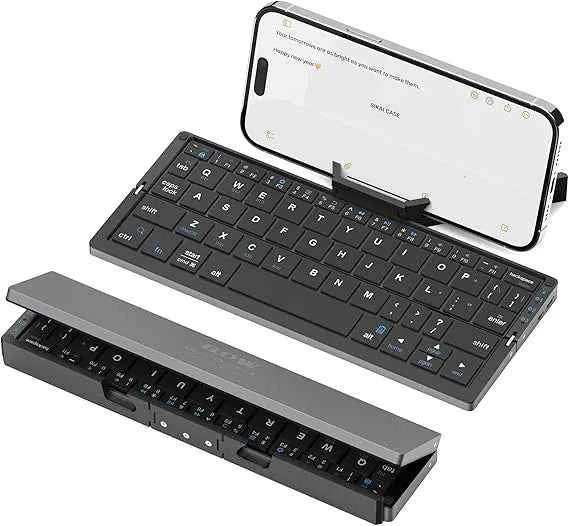 UltraSlim Wireless Folding Keyboard with Magnetic Stand