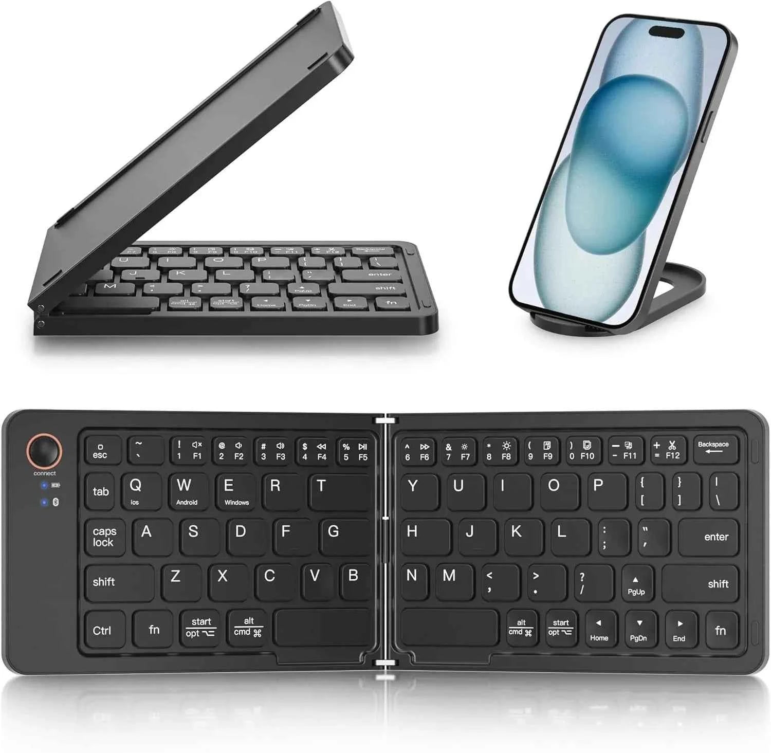 Portable Wireless Foldable Keyboard – Multi‑Device Compatible