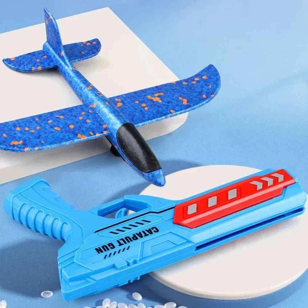 LED Airplane Launcher Gun Toy for Kids – Flying Glider