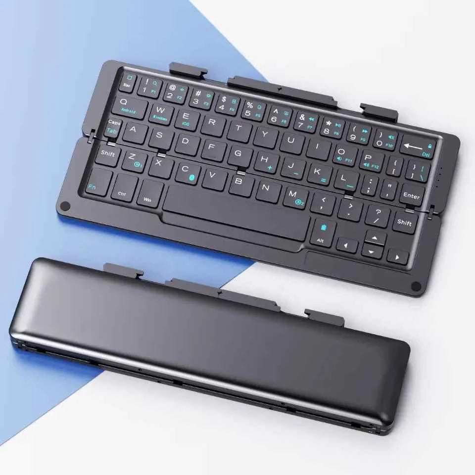 UltraSlim Wireless Folding Keyboard with Magnetic Stand