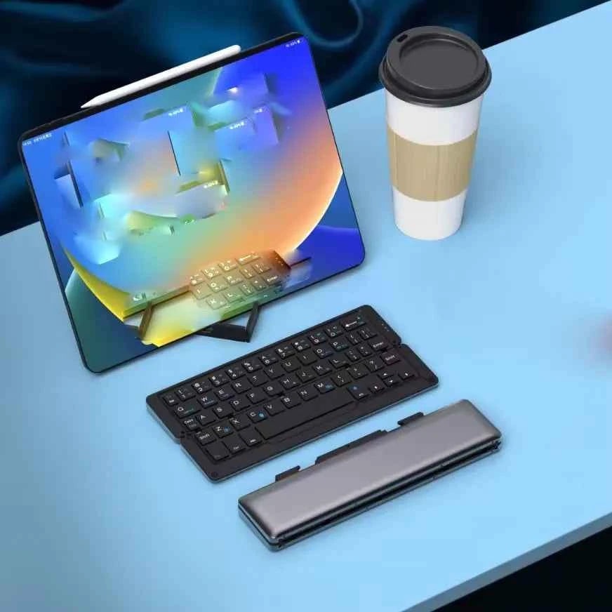 UltraSlim Wireless Folding Keyboard with Magnetic Stand