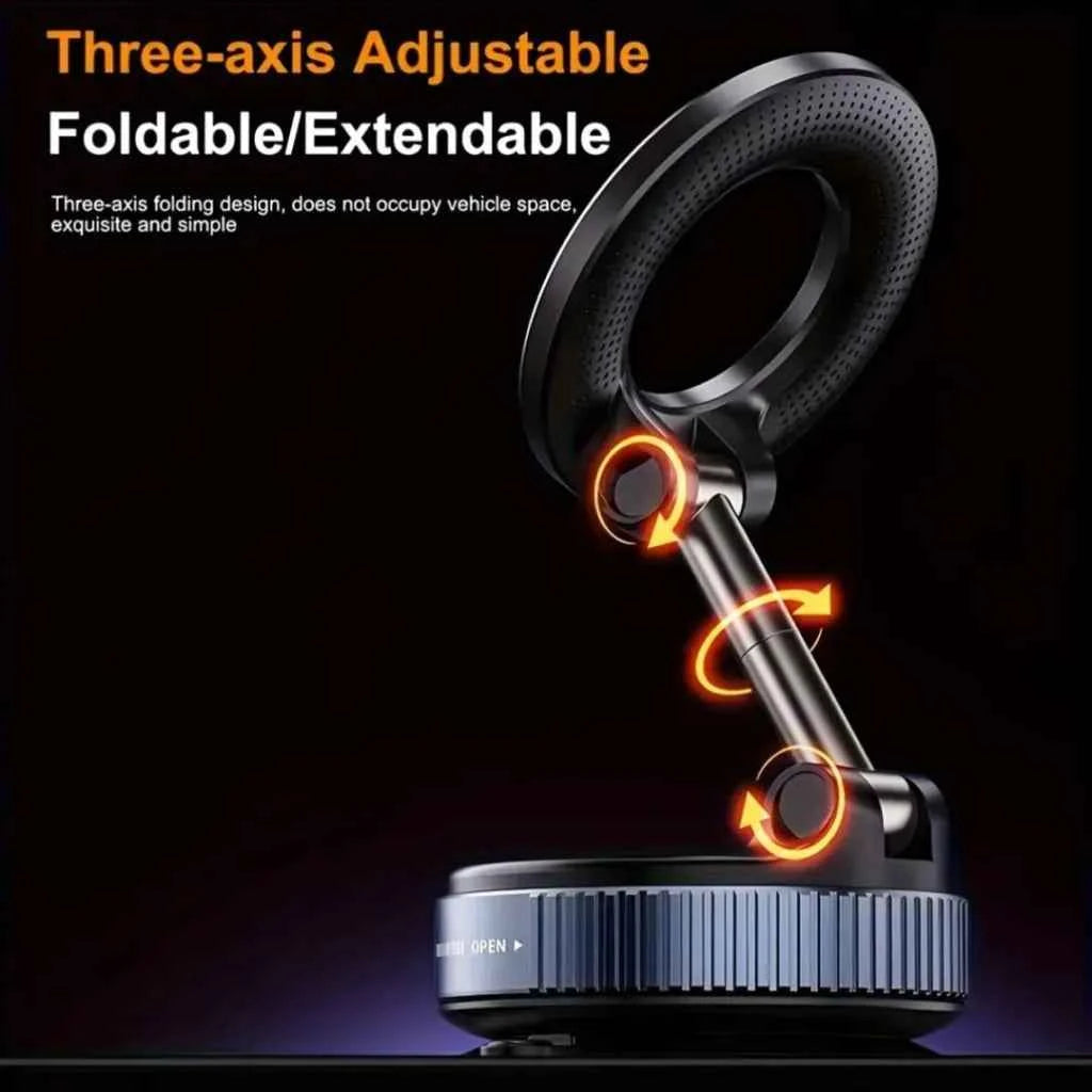 MagSafe Magnetic Phone Holder Metal – 360° Adjustable Stand for Car, Home & Travel